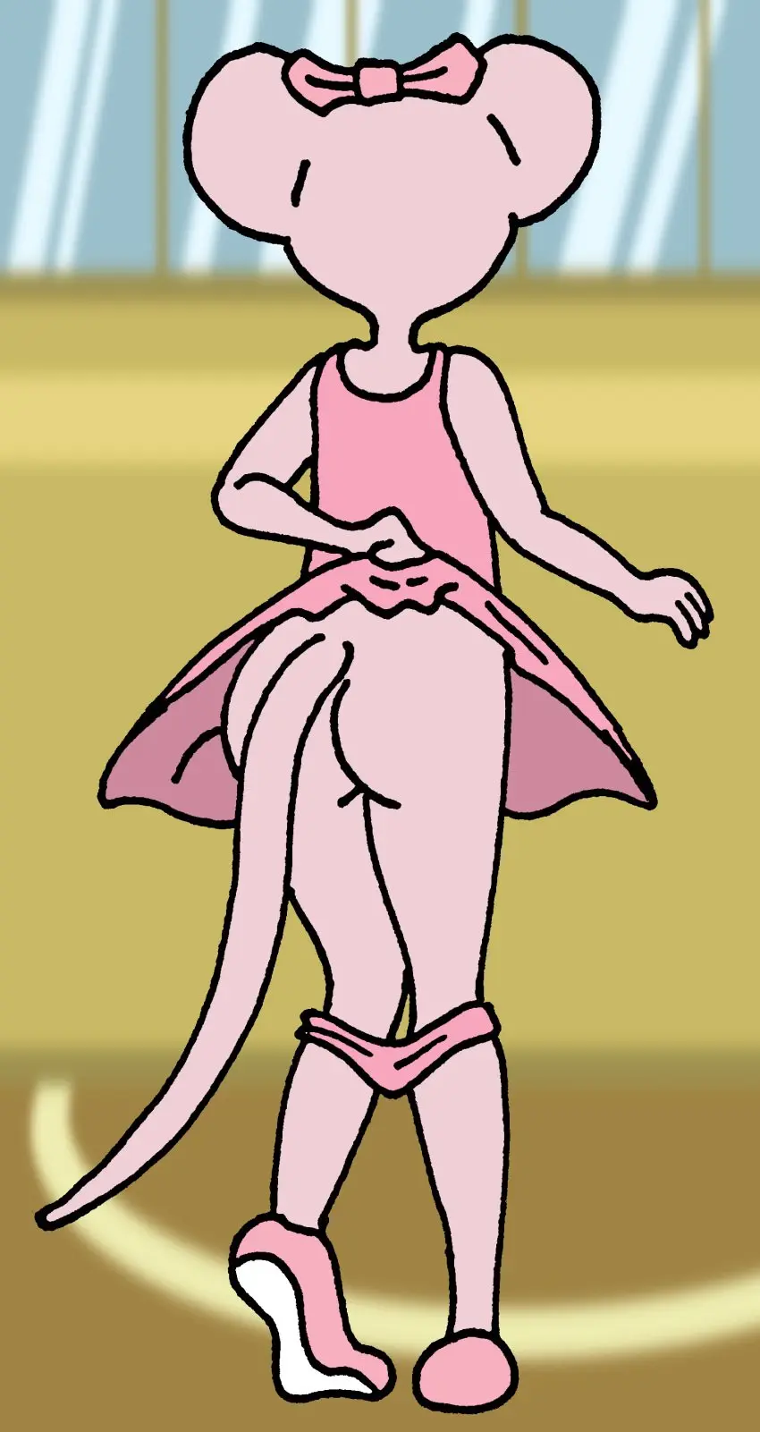 Image 1girls,female,furry,ass,anthro,tagme,back_view,mouse,rodent,angelina_ballerina,angelina_mouseling,ballerina