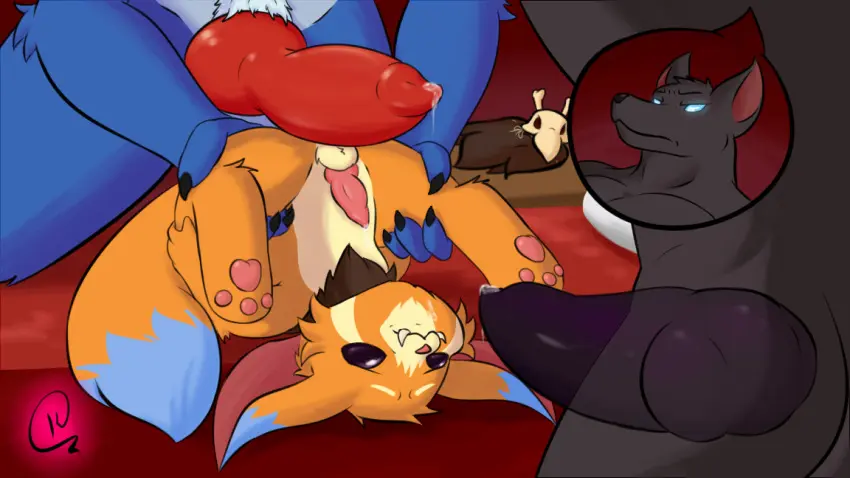 Image blue_eyes,male,penis,tail,big_penis,erection,male/male,balls,size_difference,anthro,purple_eyes,bed,leg_grab,genital_fluids,bodily_fluids,canid,canine,canis,fur,genitals,mammal,precum,wolf,big_dom_small_sub,dominant,submissive_male,submissive,orange_body,blue_body,league_of_legends,blue_fur,yordle,furniture,animal_genitalia,animal_penis,canine_genitalia,canine_penis,knot,orange_fur,riot_games,group,trio,worried,gnar,tencent,nasus,dark_body,16:9,widescreen,jackal,dark_fur,kakau221,warwick
