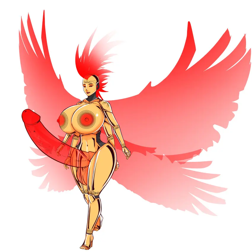 Image breasts,female,light_skin,nipples,red_eyes,solo,nude,penis,red_hair,huge_ass,1futa,erection,futanari,humanoid,humanoid_penis,intersex,light-skinned_futa,areolae,gold_(metal),balls,huge_cock,angel_wings,huge_breasts,wings,gigantic_breasts,hyper_breasts,angel,red_penis,absurd_res,futa_only,red_lipstick,huge_balls,gigantic_penis,robot,robot_girl,robot_humanoid,translucent_hair,second-party_source,robot_joints,mohawk,mohawk_(hairstyle),red_wings,robotic_arm,becsantus,translucent_penis,mechanonim,robotic_angel,translucent_wings