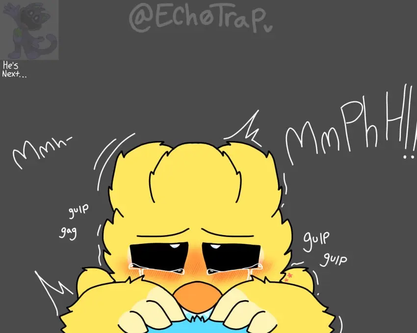 Image male,furry,male/male,crying,gay,blowjob,yellow_body,yellow_fur,furry_only,no_humans,annoyed,nervous,yellow_skin,cyan_skin,chicken,gallus_(genus),critters_(poppy_playtime),poppy_playtime,poppy_playtime_(chapter_3),smiling_critters,gallus,kickinchicken,kickinchicken_(poppy_playtime),elephant,trunk_(anatomy),choking_on_cock,bubba_bubbaphant,cyan_body,cyan_fur,trunk,lancer_xx
