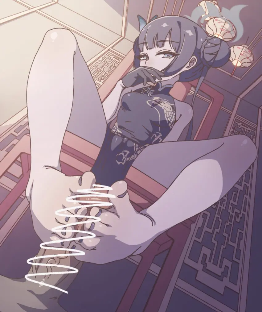 Image female,light-skinned_female,light_skin,bangs,black_hair,gloves,penis,blue_archive,thighs,feet,veiny_penis,foot_fetish,censored,double_bun,dark_hair,censored_penis,smug,censor_bar,young,black_toenail_polish,toenail_polish,fully_clothed,painted_nails,footjob,black_nails,sitting_on_chair,foot_focus,pedicure,foot_play,chinese_clothes,calves,penis_out,kisaki_(blue_archive),feet_on_penis,black_toenails,painted_toenails,funen_gomi,soft