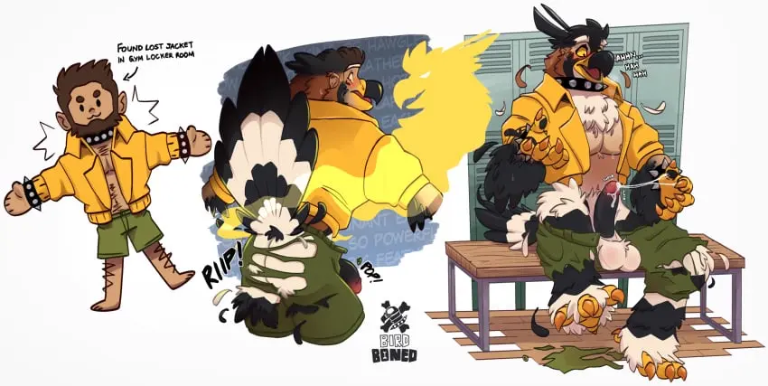 Image blush,clothing,hi_res,human,solo,cum,cum_string,male,sweat,ass,big_butt,muscular,muscular_male,feet,male_only,balls,anthro,eagle,text,aroused,big_balls,genital_fluids,bodily_fluids,genitals,mammal,precum,muscular_anthro,english_text,male_focus,solo_male,avian,bird,breath,toes,transformation,hypnosis,torn_clothing,locker_room,growth,mind_control,musk,musk_clouds,musky_cock,accipitrid,accipitriform,talons,species_transformation,musk_fetish,musky_balls,mind_alteration,tearing_clothing,aroused_face,birdboned,alyx_(birdboned),aquilinae,ornate_hawk-eagle,body_size_growth,size_transformation