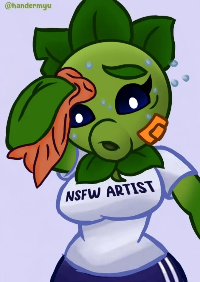 Image female,anthro,plant,meme,plant_girl,plant_humanoid,plants_vs_zombies,plants_vs_zombies:_heroes,pvz_heroes,handermy,handermyu,repeater_(pvz)