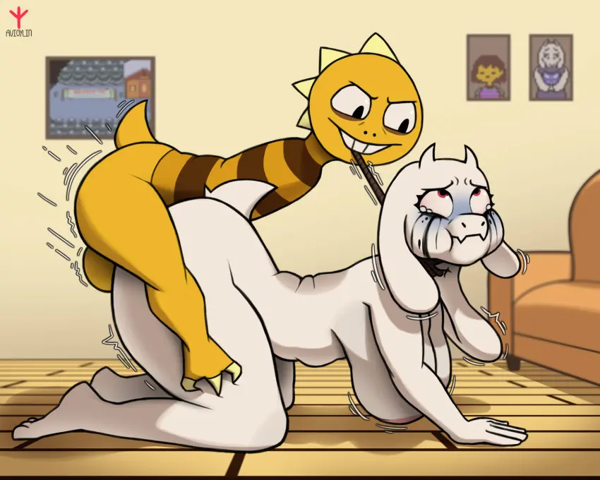 Image big_breasts,breasts,female,hi_res,nipples,male,nude,sex,thick_thighs,duo,balls,from_behind_position,anthro,crying,monster,mature_female,penetration,bodily_fluids,mammal,motion_lines,makeup,mascara,forced,all_fours,asphyxiation,rape,reptile,scalie,leash,tears,anthro_only,bovid,detailed_background,strangling,younger_male,caprine,goat,toriel,undertale_(series),age_difference,balls_deep,mature_anthro,dinosaur,on_top,leash_pull,male_on_top,younger_anthro,blue_face,armless,mascara_tears,on_the_floor,male_dominating_female,avioylin,monster_kid,turning_blue