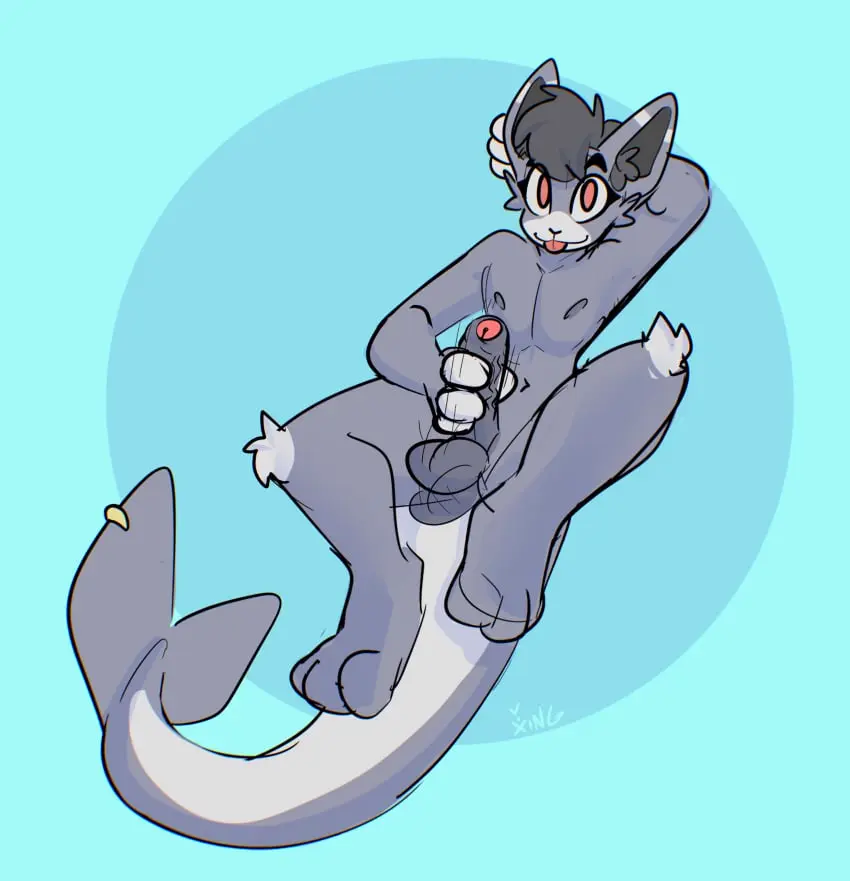 Image grey_hair,hi_res,simple_background,smile,solo,male,nude,penis,tail,tongue_out,tongue,blue_background,erection,humanoid_penis,balls,hair,anthro,piercing,absurd_res,masturbation,fur,genitals,grey_body,grey_fur,mammal,multicolored_body,multicolored_fur,two_tone_body,two_tone_fur,motion_lines,foreskin,uncircumcised,feline,fin,fish,marine,shark,solo_male,wide_eyed,humanoid_genitalia,penile,tuft,hybrid,felid,domestic_cat,felis,inner_ear_fluff,blep,penile_masturbation,facial_tuft,tail_fin,cheek_tuft,furgonomics,furry-specific_piercing,tail_piercing,xing1