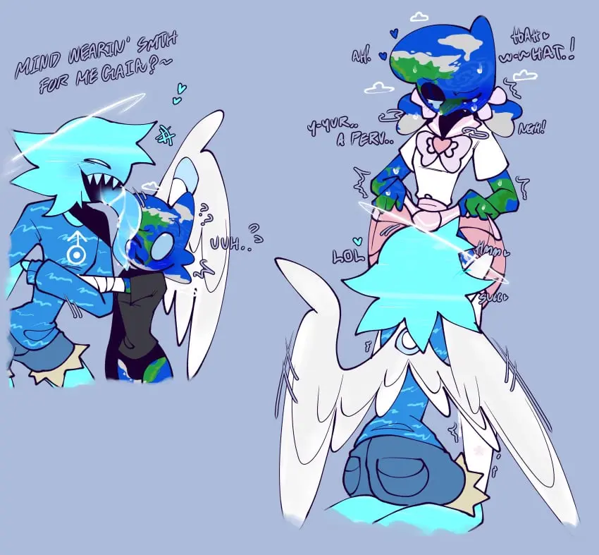 Image blush,male,sweat,fellatio,femboy,wings,halo,school_uniform,gay,saliva,sweatdrop,oc,feminine_male,tears,long_tongue,gay_male,blushing,gay_blowjob,homosexual,solarballs,theredmist9,earth_(solarballs),homosexual_male,uranus_(solarballs)