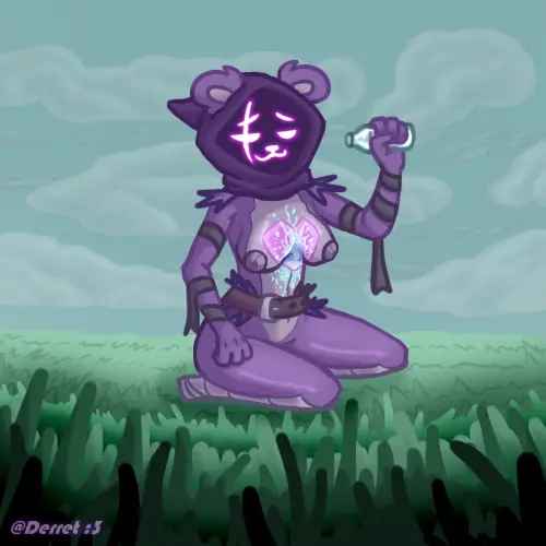 Image breasts,breasts_out,female,big_ass,thick_thighs,anthro,fortnite,raven_team_leader,slurp_(fortnite),uwu