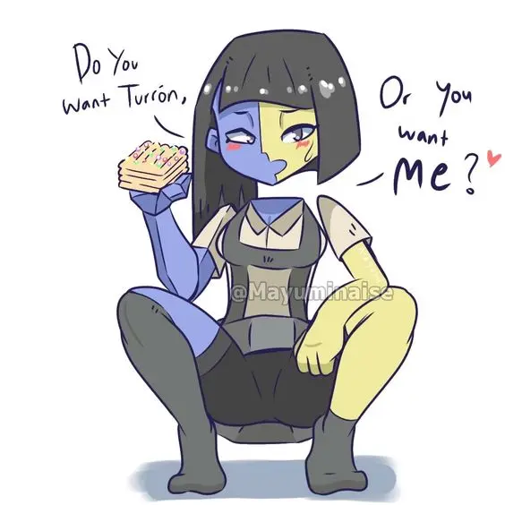 Image 1girls,female,text,alternate_version_available,english_text,newgrounds,cake,candy,ena,ena_(series),joel_g,turrón_de_doña_pepa,turron,mayuminaise,ultimatum