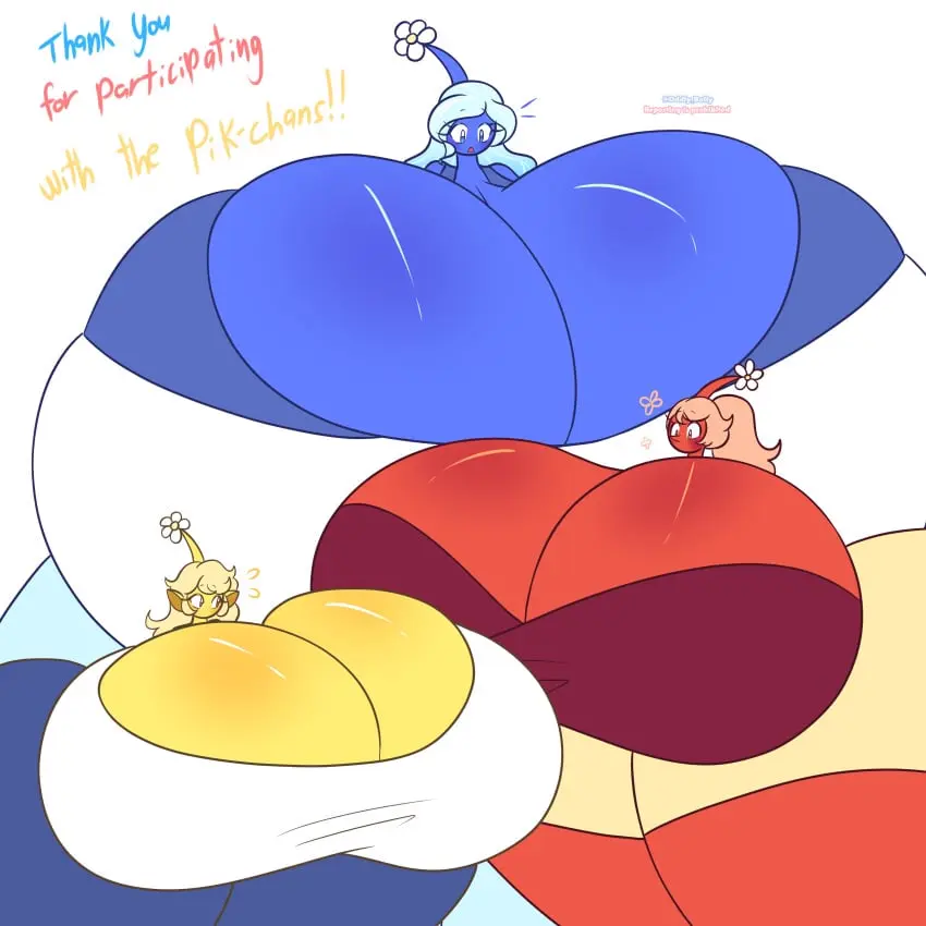 Image breasts,clothed,female,female_only,no_bra,multiple_girls,huge_ass,sideboob,huge_breasts,breasts_bigger_than_head,hyper_breasts,nintendo,bigger_female,shortstack,3girls,teasing,hyper_ass,boob_window,casual,casual_nudity,smaller_female,ass_bigger_than_head,pikmin,blue_pikmin,oddly_bally,pikmin_(species),red_pikmin,yellow_pikmin