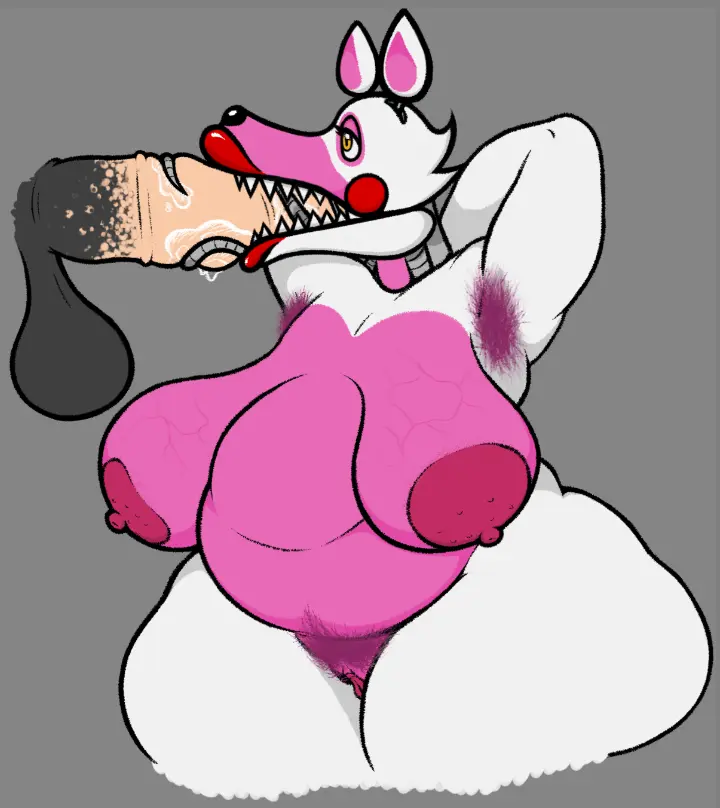 Image 1girls,big_breasts,breasts,female,oral,penis,straight,fellatio,wide_hips,naked,pubic_hair,blowjob,sharp_teeth,chubby,chubby_female,sagging_breasts,white_body,exposed_pussy,pink_body,horsecock,armpit_hair,five_nights_at_freddy's,animatronic,mangle_(fnaf),slimey_art,hands_over_head,robot_tongue,robotic_tongue
