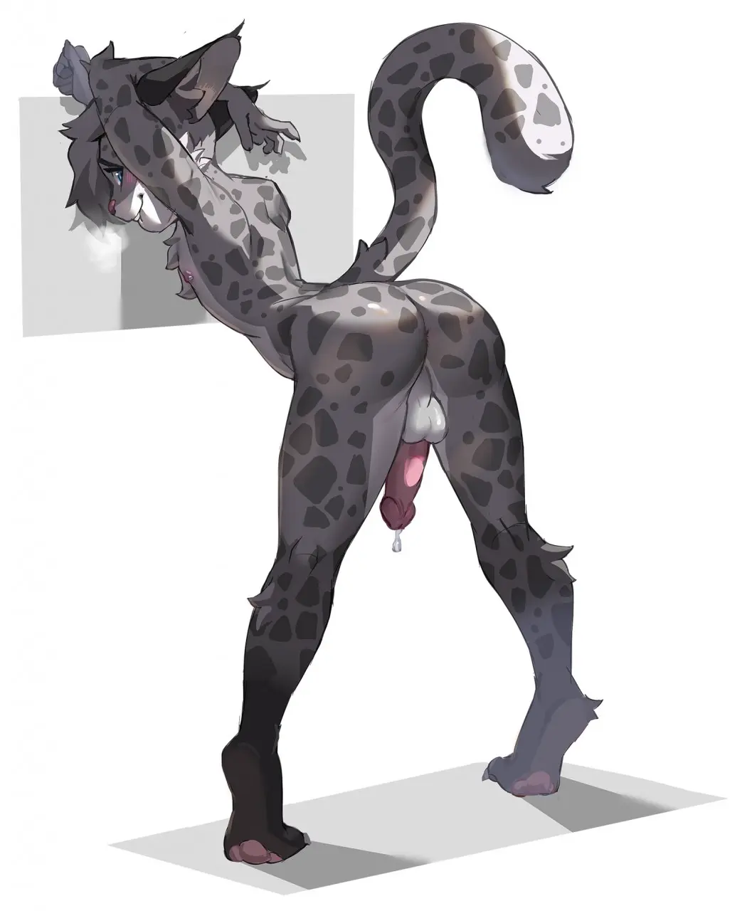 Image 1boy,cum,male,nude,penis,furry,ass,femboy,balls,tagme,anus,against_wall,bolumsart