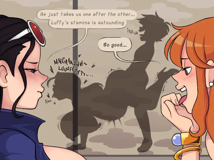 Image big_breasts,blush,breasts,female,nipples,1boy,black_hair,blue_eyes,cum,male,ass,big_ass,big_butt,earrings,sex,thick_thighs,one_piece,orange_eyes,wide_hips,nami_(one_piece),orange_hair,post-timeskip,cum_inside,text,sunglasses_on_head,black_hair_female,cumflation,cumflated_belly,3girls,text_bubble,silhouette,monkey_d_luffy,nico_robin,boa_hancock,agal1502,waiting,watching,orange_hair_female,watching_sex,waiting_for_turn,silhouette_sex,white_earrings,behind_door,tĥighs