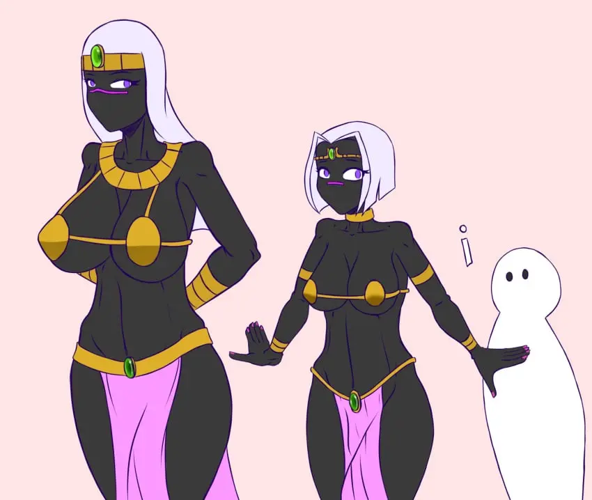 Image female,white_hair,jewelry,purple_eyes,necklace,black_body,facial_mark,alien,alien_girl,crown,looney_tunes,warner_brothers,alien_humanoid,anon,duck_dodgers,martian,martian_(duck_dodgers),queen_tyr'ahnee,purple_loincloth,dragonoscuro203