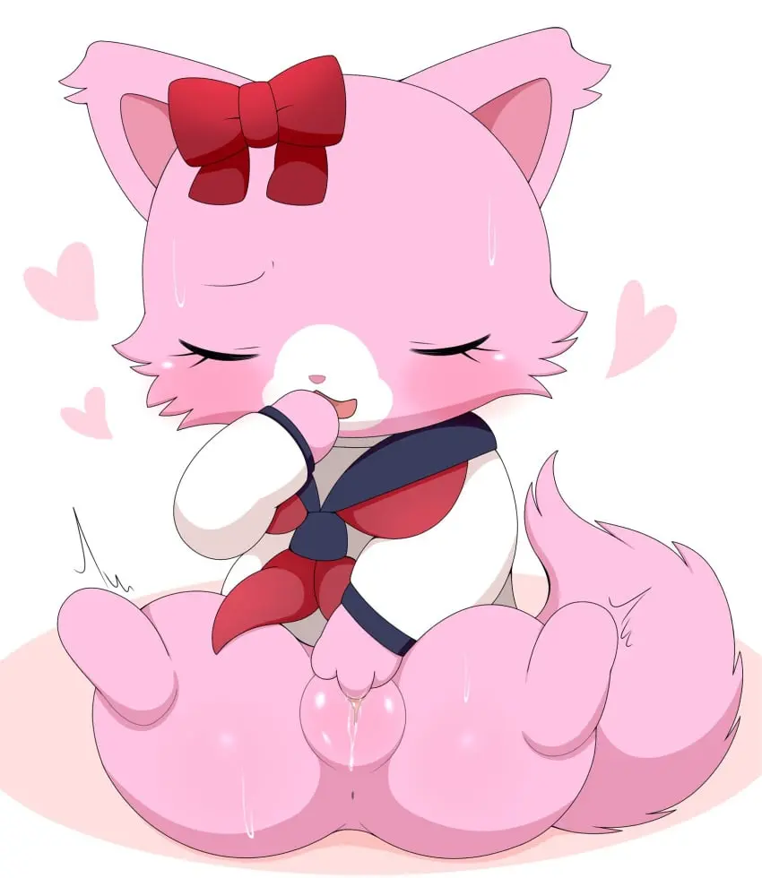 Image blush,clothed,clothing,female,hairbow,hi_res,simple_background,solo,white_background,pussy,sweat,accessory,hair_accessory,anthro,spread_legs,spreading,vaginal_penetration,hair_ribbon,school_uniform,japanese_clothing,genital_fluids,masturbation,bodily_fluids,fur,genitals,mammal,fingering,serafuku,bottomless,feline,sega,uniform,pink_body,heart_symbol,felid,domestic_cat,felis,ribbons,vaginal_fluids,finger_fuck,pink_fur,sanrio,asian_clothing,east_asian_clothing,bow_ribbon,vaginal_masturbation,azuo,sega_toys,garnet_(jewelpet),japanese_school_uniform,jewelpet,jewelpet_(species),persian_cat