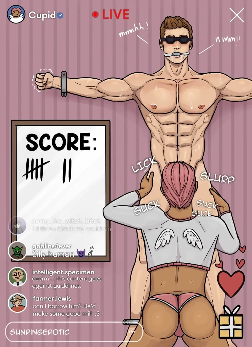 Image male,muscular,muscular_male,submissive_male,bondage,blindfold,gag,recording,malesub,livestream,edging,webcam,cupid,edged,sunringerotic