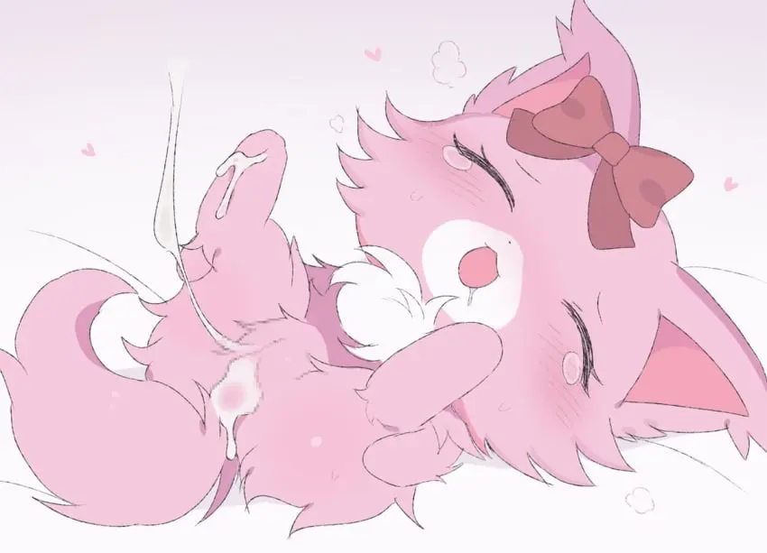Image blush,female,simple_background,solo,colored,accessory,digital_media_(artwork),shaded,drooling,censored,closed_eyes,saliva,bodily_fluids,fur,mammal,feline,2024,sega,tears,feral,pink_body,heart_symbol,felid,feral_only,domestic_cat,felis,pink_fur,sanrio,sega_toys,garnet_(jewelpet),jewelpet,jewelpet_(species),persian_cat,tatososu