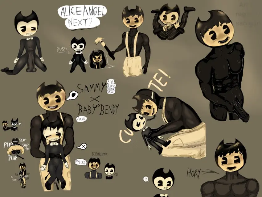 Image male,sweat,humanoid,muscular,muscular_male,male/male,male_only,demon,sweatdrop,missionary_position,masturbation,black_body,dildo,smaller_male,missionary,nervous_smile,bowtie,mask,plushie,smaller_penetrated,holding_partner,aged_down,bendy_and_the_ink_machine,bendy,bendy_and_the_dark_revival,bendy_the_dancing_demon,regiten,sammy_lawrence