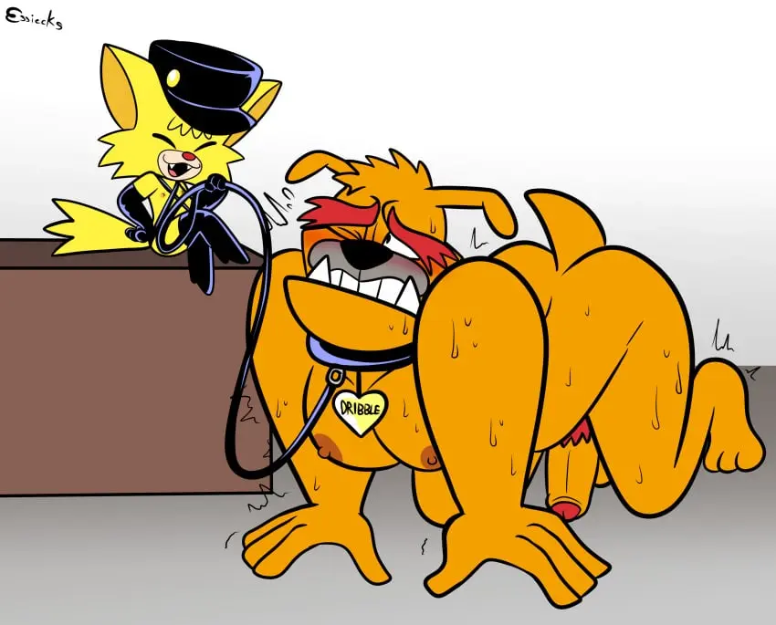 Image clothing,hi_res,nipples,male,penis,sweat,furry,hat,duo,humanoid_penis,headwear,male/male,male_only,eyebrows,headgear,size_difference,anthro,absurd_res,nintendo,collar,bodily_fluids,canid,canine,canis,domestic_dog,fur,genitals,mammal,pecs,yellow_body,yellow_fur,thick_eyebrows,dominant,dominant_male,foreskin,uncircumcised,submissive_male,all_fours,submissive,orange_body,feline,2024,leash,humanoid_genitalia,orange_fur,felid,pubes,small_dom_big_sub,furry_male,domestic_cat,felis,warioware,name_tag,unretracted_foreskin,dribble_(warioware),essiecks,spitz_(warioware)