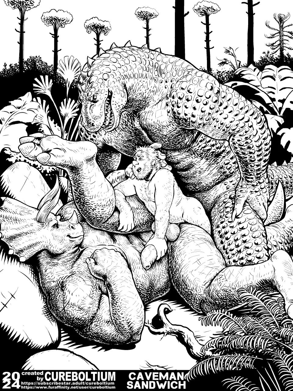 Image hi_res,human,group_sex,male,nude,penis,threesome,big_penis,sex,erection,muscular,muscular_male,anal,anal_sex,male/male,balls,size_difference,anthro,text,penetration,big_balls,genitals,mammal,claws,muscular_anthro,pecs,horn,big_dom_small_sub,dominant,dominant_male,submissive_male,interspecies,male_penetrating,submissive,smaller_male,reptile,scales,scalie,penis_in_ass,abs,human_on_anthro,penile,group,trio,larger_male,beard,male_penetrated,male_penetrating_male,url,penile_penetration,anthro_penetrated,facial_hair,big_pecs,human_penetrating,human_penetrating_anthro,dominant_anthro,body_hair,larger_penetrated,power_bottom,human_penetrated,smaller_penetrated,dinosaur,handjob_while_penetrating,chest_hair,anthro_penetrating,leg_hair,theropod,tyrannosaurid,tyrannosauroid,tyrannosaurus,tyrannosaurus_rex,ornithischian,holding_partner,smaller_human,submissive_human,larger_anthro,anthro_penetrating_human,caveman,two_doms_one_sub,penetrating_while_penetrated,train_position,ceratopsian,cureboltium,prehistoric,triceratops