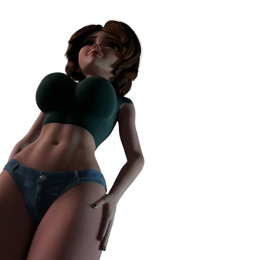 Image big_breasts,breasts,female,navel,big_ass,big_butt,cleavage,3d,blender,shorts,crop_top,denim,marvel,marvel_comics,dressed,short_shorts,denim_shorts,big_hero_6,micro_shorts,hotpants,minishorts,huge_cleavage,cass_hamada,aunt,aunt_cass,big_cleavage,green_crop_top,mgsnak239,microshorts,mini_shorts