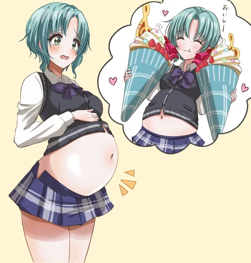 Image big_belly,tagme,2024,bloated_belly,stuffed_belly,stuffing,overeating,akane_(pixiv),d4dj,hanamaki_towa