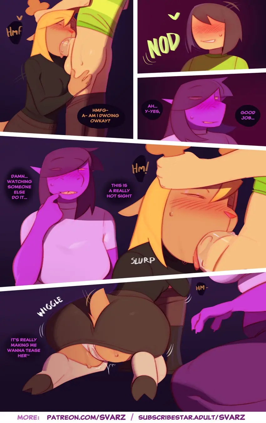 Image 1girls,big_breasts,blush,breasts,clothing,female,hi_res,human,1boy,2girls,male,oral,penis,sweat,tail,tongue_out,tongue,bedroom_eyes,big_penis,seductive,sex,uncensored,fellatio,patreon_username,artist_name,happy,teeth,male/female,anthro,text,schoolgirl,monster,monster_girl,sweatdrop,penetration,comic,comic_page,genital_fluids,bodily_fluids,genitals,mammal,dialogue,heart,foreskin,uncircumcised,english_text,interspecies,female_penetrated,male_penetrating,narrowed_eyes,oral_penetration,2024,scalie,female_on_human,human_on_anthro,speech_bubble,school,male_penetrating_female,penile,deer,group,heart_symbol,trio,deltarune,susie_(deltarune),penis_awe,penile_penetration,vaginal_fluids,undertale_(series),anthro_penetrated,bottomwear,zipper,kris_(deltarune),human_penetrating,human_penetrating_anthro,human_penetrating_female,male_penetrating_anthro,penis_shadow,dinosaur,unzipped,penis_in_mouth,page_10,tongue_out_blowjob,noelle_holiday,college,virgin,clothed_breasts,conditional_dnp,deer_girl,svarzye,upskirt_view
