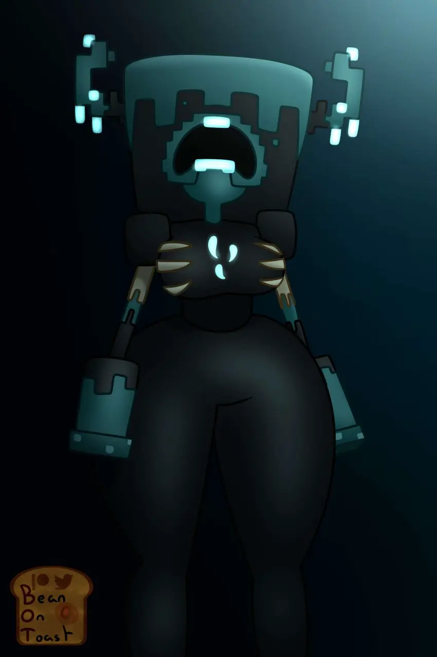 Image big_breasts,breasts,female,thick_thighs,minecraft,beanontoast,warden_(minecraft)