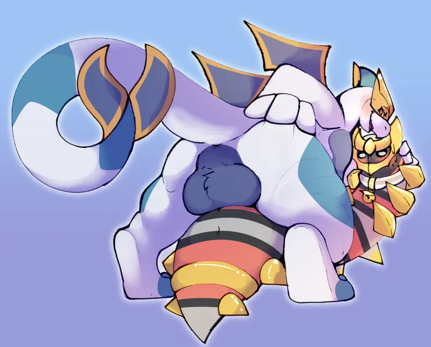 Image blush,hi_res,male,pokemon,pokemon_(species),sweat,ass,thick_thighs,duo,male/male,balls,anthro,absurd_res,nintendo,presenting,big_balls,bodily_fluids,genitals,grey_body,multicolored_body,two_tone_body,rear_view,white_body,presenting_hindquarters,teasing,hybrid,generation_4_pokemon,feral,red_body,hand_on_butt,holding_neck,generation_3_pokemon,butt_grab,generation_2_pokemon,on_top,legendary_pokemon,lugia,male_on_top,flygon,giratina,rae_(sleepy_brady),gia_(sleepy_brady),ashfordkingston