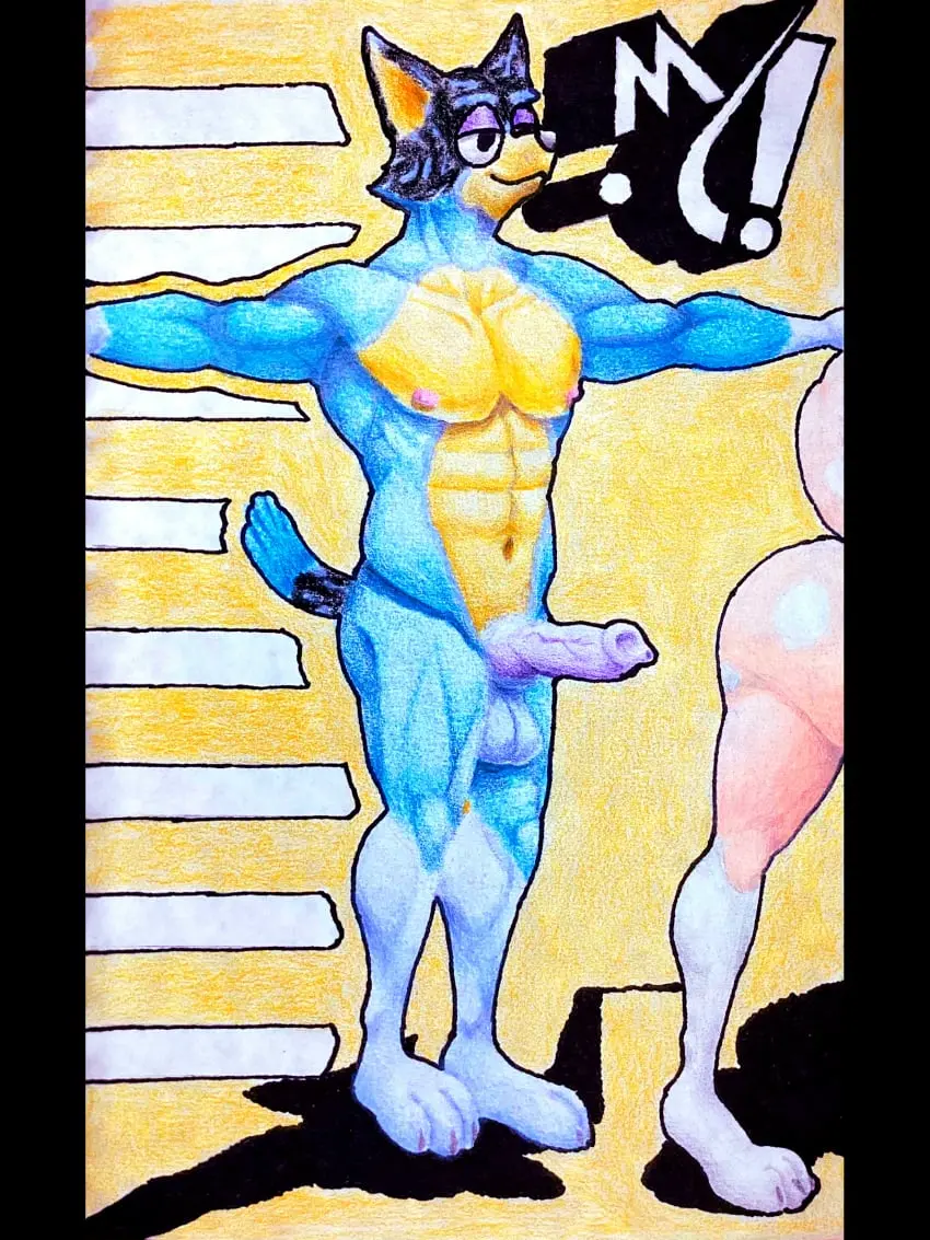 Image female,hi_res,male,penis,disney,duo,male_only,male/female,anthro,tan_body,canid,canine,canis,domestic_dog,fur,genitals,mammal,motion_lines,blue_body,animal_genitalia,animal_penis,canine_genitalia,canine_penis,knot,tan_fur,bluey_(series),floating,herding_dog,pastoral_dog,chilli_heeler,bandit_heeler,cattledog,marthan_crowl_(artist),t-pose