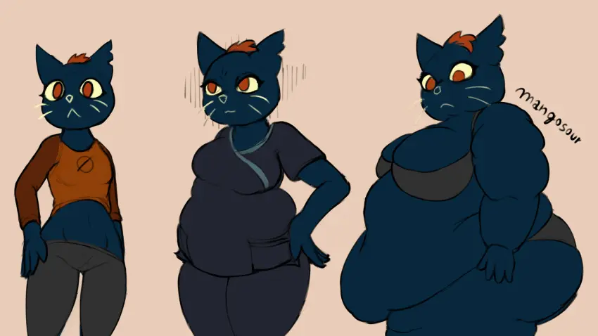 Image 1girls,big_breasts,breasts,female,female_only,solo,furry,ass,big_ass,huge_ass,thick_thighs,humanoid,wide_hips,big_belly,huge_belly,solo_female,solo_focus,anthro,fat_ass,curvy,fur,feline,chubby,chubby_female,furry_only,overweight,overweight_female,obese,black_fur,obese_female,weight_gain,mae_borowski,night_in_the_woods,fat_arms,weight_gain_drive