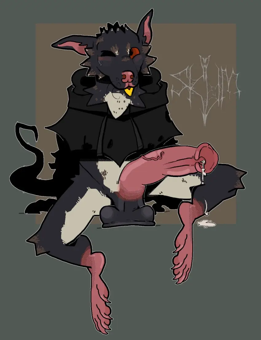 Image blush,clothing,hi_res,solo,cum,cum_drip,male,penis,big_penis,balls,anthro,spread_legs,spreading,sitting,ejaculation,big_balls,genital_fluids,bodily_fluids,fur,genitals,mammal,black_body,thick_penis,white_body,dripping,murid,vein,animal_genitalia,animal_penis,leg_markings,markings,thigh_markings,white_fur,equine_genitalia,equine_penis,murine,rat,rat_tail,rodent,black_fur,saggy_balls,cloak,short,crustrat,pig_(crustrat),rat_feet,ratfolk