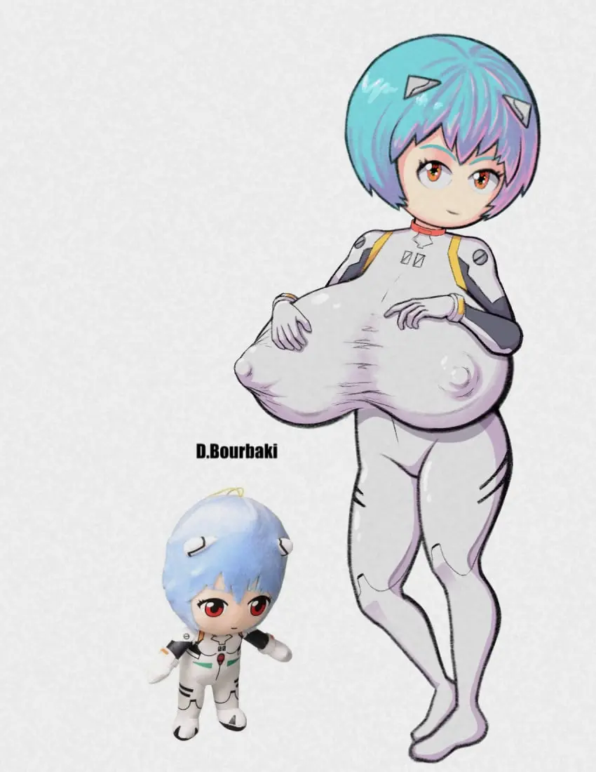 Image breasts,female,huge_breasts,tight_clothing,impossible_clothes,neon_genesis_evangelion,rei_ayanami,plugsuit,rei_chikita