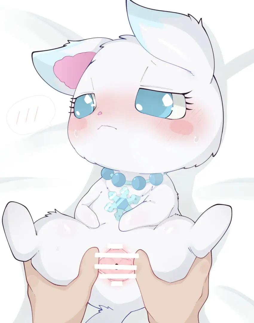 Image blush,female,hi_res,human,blue_eyes,pussy,duo,humanoid,embarrassed,jewelry,looking_away,spread_pussy,spreading,censored,necklace,ambiguous_gender,canid,canine,fur,genitals,mammal,censor_bar,blue_body,white_body,sega,blue_fur,flat_chest,flat_chested,fox,white_fur,semi-anthro,sanrio,true_fox,female_on_humanoid,faceless_character,censored_pussy,disembodied_hand,arctic_fox,snowflake,faceless_human,himimi,sega_toys,jewelpet,jewelpet_(species),larimar_(jewelpet)