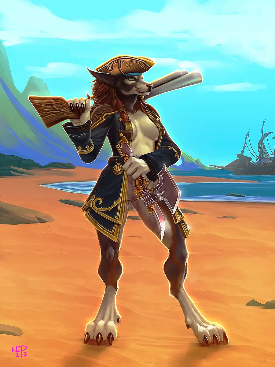 Image breasts,clothed,clothing,female,hi_res,solo,standing,black_hair,pussy,hat,barefoot,headwear,beach,feet,water,headgear,teeth,hair,anthro,warcraft,canid,fur,genitals,grey_body,grey_fur,mammal,claws,paws,toe_claws,fangs,bottomless,sand,partially_clothed,black_nose,2024,outside,4_fingers,fingers,bottomless_female,signature,weapon,mountain,toes,nature,were,werecanid,topwear,humanoid_hands,blizzard_entertainment,ranged_weapon,worgen,vehicle,hindpaw,3_toes,gun,finger_claws,sea,coat,bottomless_anthro,pirate,axe,rifle,ship,watercraft,np4tch