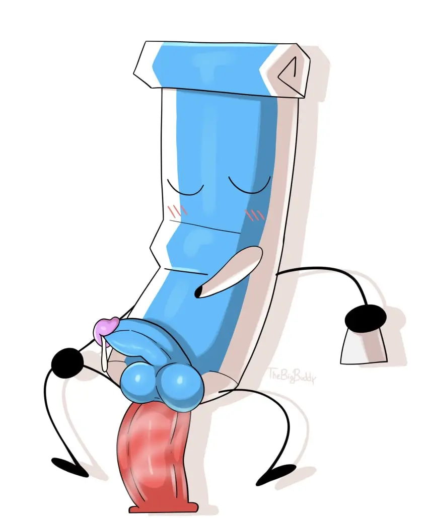 Image blush,highres,male,watermark,anal,anal_sex,male_only,shaded,closed_eyes,gay,dildo,insertion,cumming,male_focus,blush_lines,anal_masturbation,object_show,object_shows,hfj_one,hfjone,julien_beaumont,tirathecreator,toothpaste_(hfjone)