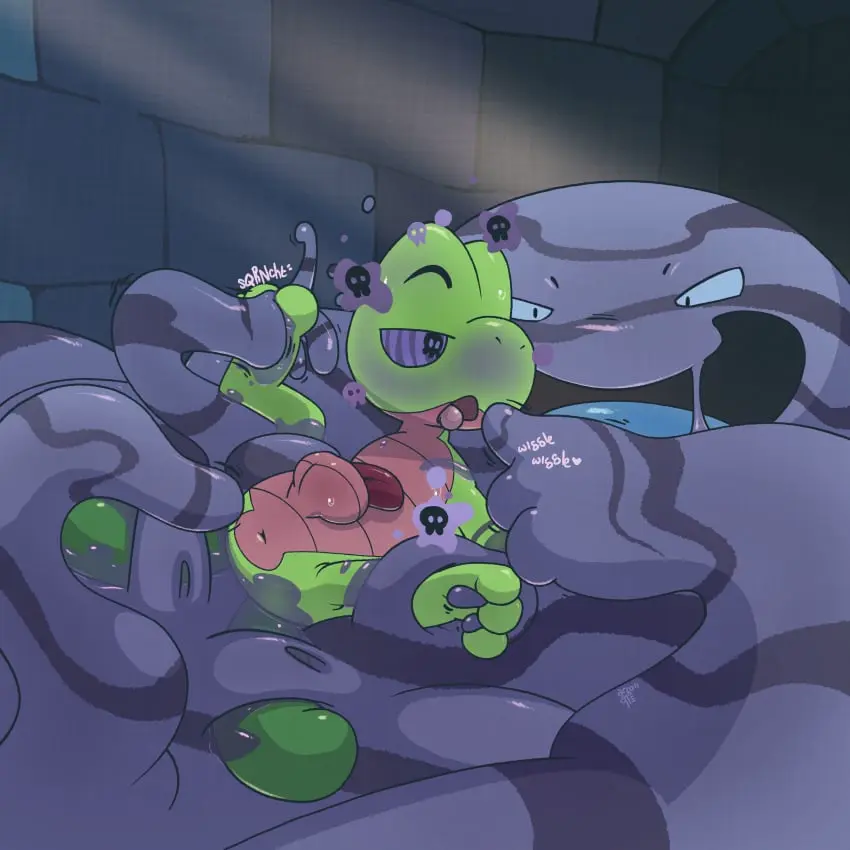 Image hi_res,male,penis,pokemon,pokemon_(species),tongue_out,tongue,sex,duo,erection,feet,male/male,balls,size_difference,anus,absurd_res,finger_in_mouth,nintendo,tentacle,tentacle_sex,genitals,sound_effects,imminent_anal,toes,partially_submerged,argon_vile,skull_symbol,generation_1_pokemon,sucking,backsack,generation_3_pokemon,goo_creature,goo_tentacles,ringed_eyes,corruption,between_toes,poisoned,finger_suck,muk,poison_play,skull_pupils,treecko