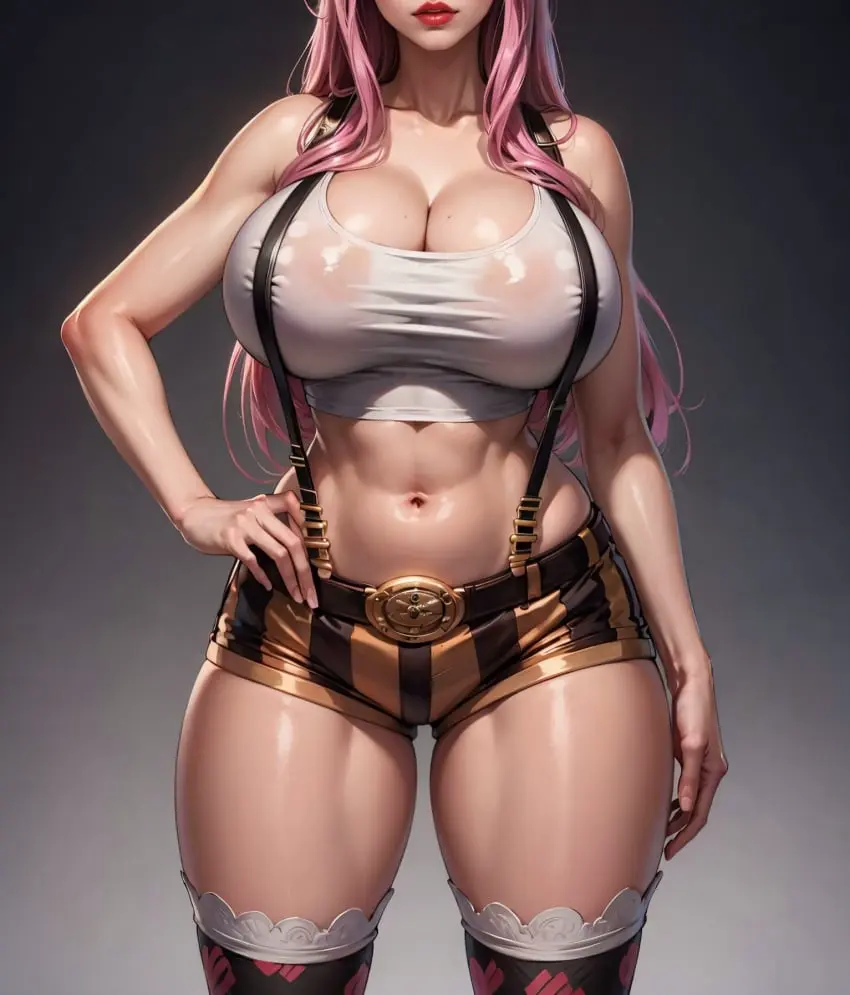 Image female,female_only,one_piece,ai_generated,solo_female,aged_up,artist_request,busty,tight_clothing,jewelry_bonney