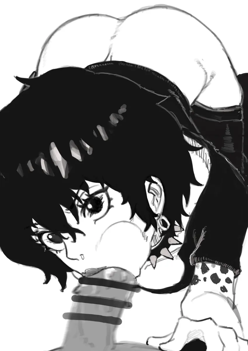 Image female,male,oral,female_focus,one_piece,partial_male,artist_request,censored,blowjob,goth,doll_(one_piece)