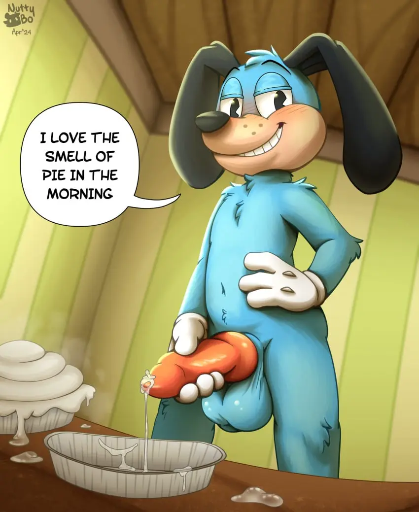 Image blush,clothing,hi_res,smile,cum,gloves,male,nude,penis,furry,male_only,balls,ejaculation,gloves_only,genital_fluids,masturbation,bodily_fluids,canid,canine,fur,genitals,mammal,precum,blue_body,animal_genitalia,knot,toony,handwear,mostly_nude,leaking_precum,nutty_bo,handwear_only,toontown_corporate_clash,toontown_online,toontown,toontown_rewritten,flippy_doggenbottom