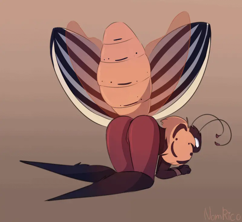 Image 1girls,female,simple_background,solo,pussy,furry,ass,looking_back,artist_name,solo_female,anthro,presenting,animated,genitals,arthropod,insects,brown_background,all_fours,presenting_hindquarters,tuft,shaking_legs,white_eyes,neck_tuft,shaking_butt,arthropod_abdomen,beetle,antennae_(anatomy),insect_humanoid,nomrico,colorado_potato_beetle,leaf_beetle,luka_(nomrico)