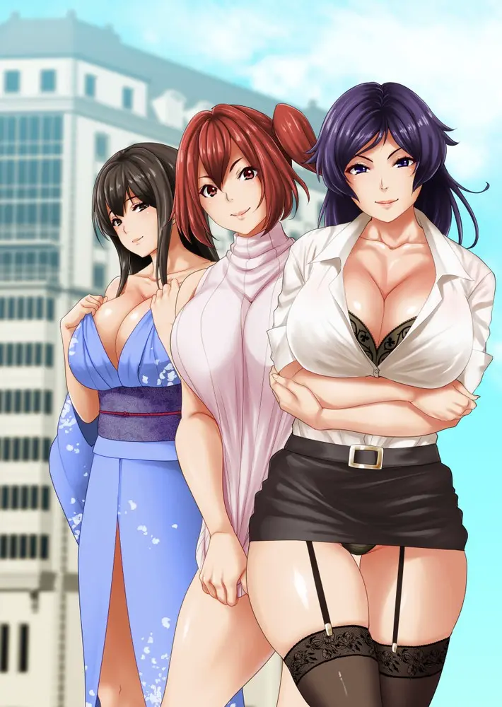 Image breasts,brown_eyes,female,large_breasts,long_hair,looking_at_viewer,red_eyes,shirt,thighhighs,red_hair,bra,panties,ponytail,milf,original,purple_eyes,brown_hair,purple_hair,black_panties,miniskirt,skirt,white_shirt,belt,side_ponytail,3girls,sweater,turtleneck,turtleneck_sweater,kimono,garter_straps,blue_kimono,office_lady,black_skirt,button_down_shirt,black_bra,building,sash,bra_peek,pencil_skirt,bra_cups_sticking_out,pink_sweater,rokko,shirt_tucked_in,shirt_tucked_in_skirt,sweater_tug