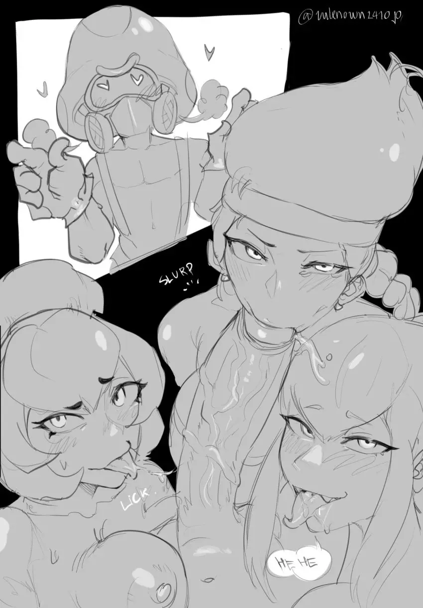 Image big_breasts,breasts,female,1boy,cum,male,penis,big_penis,female_focus,ahe_gao,blowjob,english_text,3girls,brawl_stars,ahegao,unknown2410p,melodie_(brawl_stars),charlie_(brawl_stars),amber_(brawl_stars),cordelius_(brawl_stars)