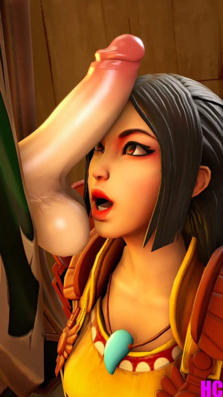 Image 1girls,clothed,female,light-skinned_female,light_skin,1boy,black_hair,male,penis,big_penis,uncensored,clothed_female,light-skinned_male,asian_mythology,goddess,japanese_mythology,mythology,smite,3d,amaterasu_(smite),asian,asian_female,crossover,penis_awe,paladins,penis_on_face,hi-rez_studios,hcid,koga_(paladins)