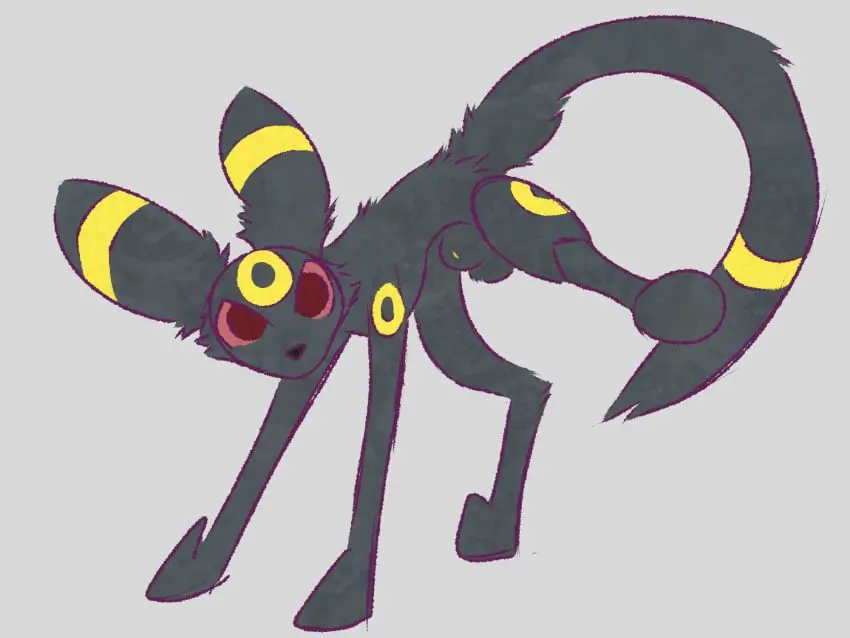 Image hi_res,looking_at_viewer,simple_background,solo,eeveelution,male,pokemon,pokemon_(species),umbreon,male_only,balls,spread_legs,spreading,nintendo,presenting,genitals,animal_genitalia,sheath,generation_2_pokemon,pokemon_only,soft_bugg_(artist)