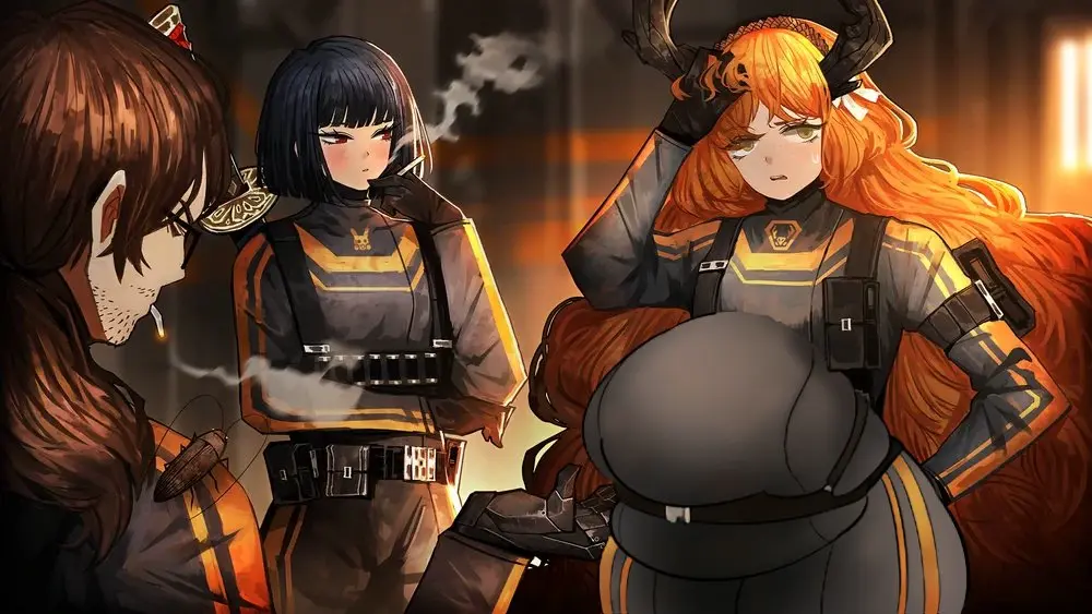 Image big_belly,tight_clothing,bbw,project_moon,limbus_company,screenshot_edit,ishmael_(limbus_company),genpis_chong