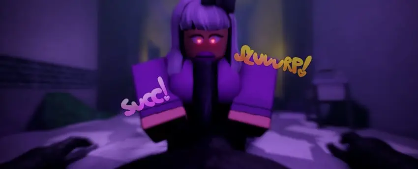 Image 1girls,clothing,female,grey_hair,1boy,heart-shaped_pupils,male,penis,monster,purple_eyes,artist_request,3d,pov,blowjob,heart,roblox,robloxian,sucking,sucking_penis,blowjob_face,black,body,consensual,source_request,pale,1monster,purple,in_love,skin,pale-skinned,lovers,ayuwanaki,lilith_hermlin,roblox_myth,the_hermlins,myth