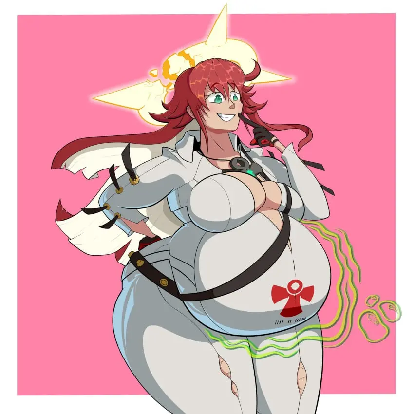 Image big_breasts,blush,breasts,female,red_hair,thick_thighs,embarrassed,big_belly,fat_ass,chubby,chubby_female,big_female,fat,fat_female,overweight,overweight_female,plump,fat_fetish,obese,blushing,bbw,obese_female,weight_gain,belly_overhang,pig,fatty,tearing_clothes,guilty_gear,fat_girl,large_female,pork_chop,tubby,genpis_chong,jack-o'_valentine