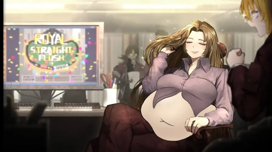 Image female,big_belly,chubby,chubby_female,bbw,project_moon,limbus_company,screenshot_edit,genpis_chong,rodion_(limbus_company)