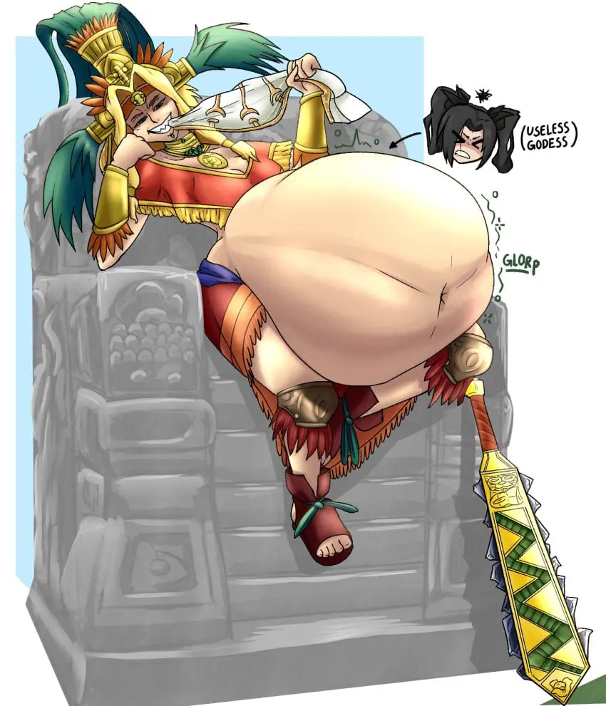 Image big_belly,fate_(series),vore,vore_belly,fate/grand_order,ishtar_(fate),lutt,quetzalcoatl_(fate)