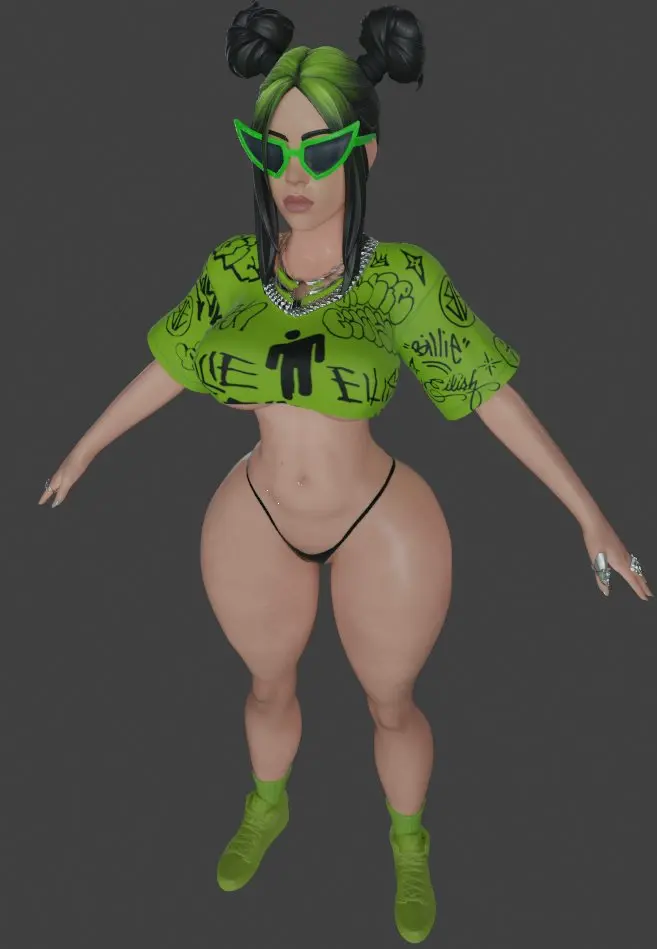 Image male,wide_hips,fortnite,gay,3d,blender,3d_(artwork),fortnite:_battle_royale,sunglasses,tinted_eyewear,blender_(software),billie_eilish,billie_eilish_(fortnite),scarecraw_